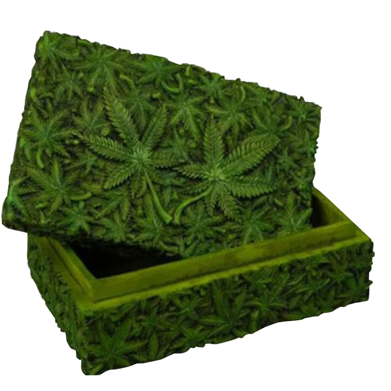 Weed Leaf Stash Box